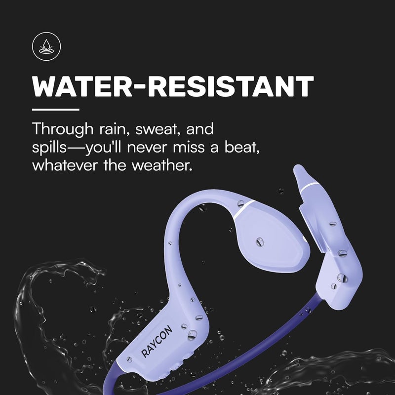 Raycon Bone Conduction Headphones, Open-Ear Bluetooth Sports Earbuds with Mic, IP68 Water Resistant Headset for Workout and Running, 13hr Playtime (Blue) - Image 5